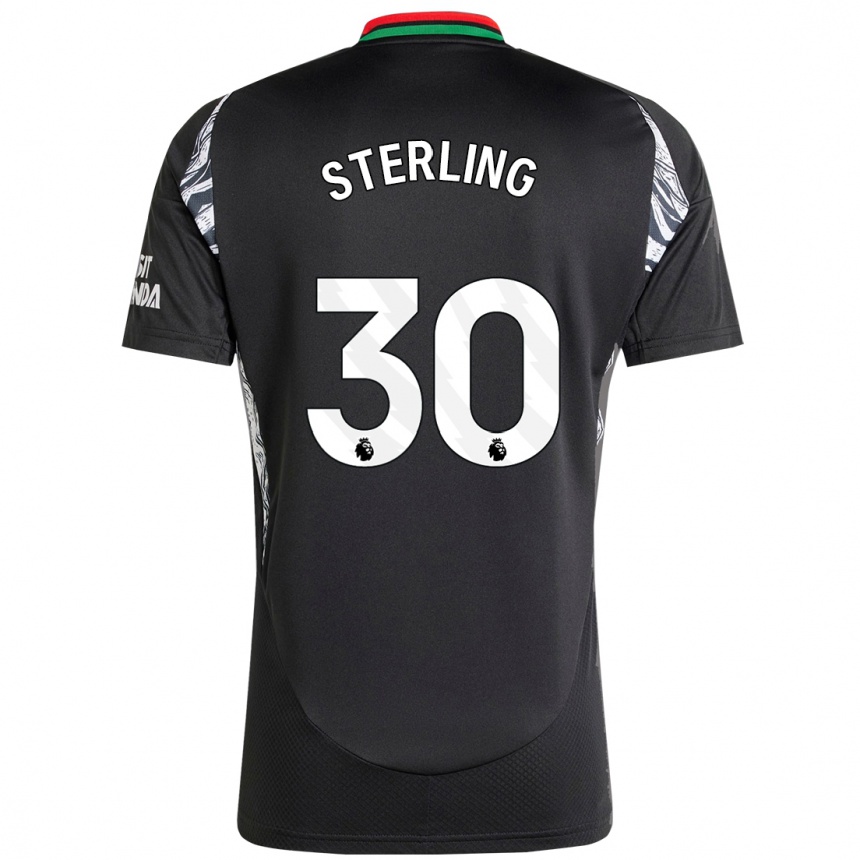 Niño Fútbol Camiseta Raheem Sterling #30 Negro 2ª Equipación 2024/25