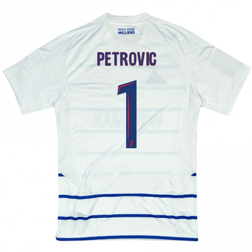 Niño Fútbol Camiseta Djordje Petrovic #1 Blanco Azul 2ª Equipación 2024/25