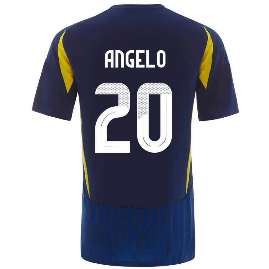 Niño Fútbol Camiseta Ângelo #20 Azul Amarillo 2ª Equipación 2024/25