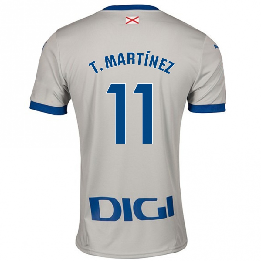 Niño Fútbol Camiseta Toni Martínez #11 Gris Claro 2ª Equipación 2024/25