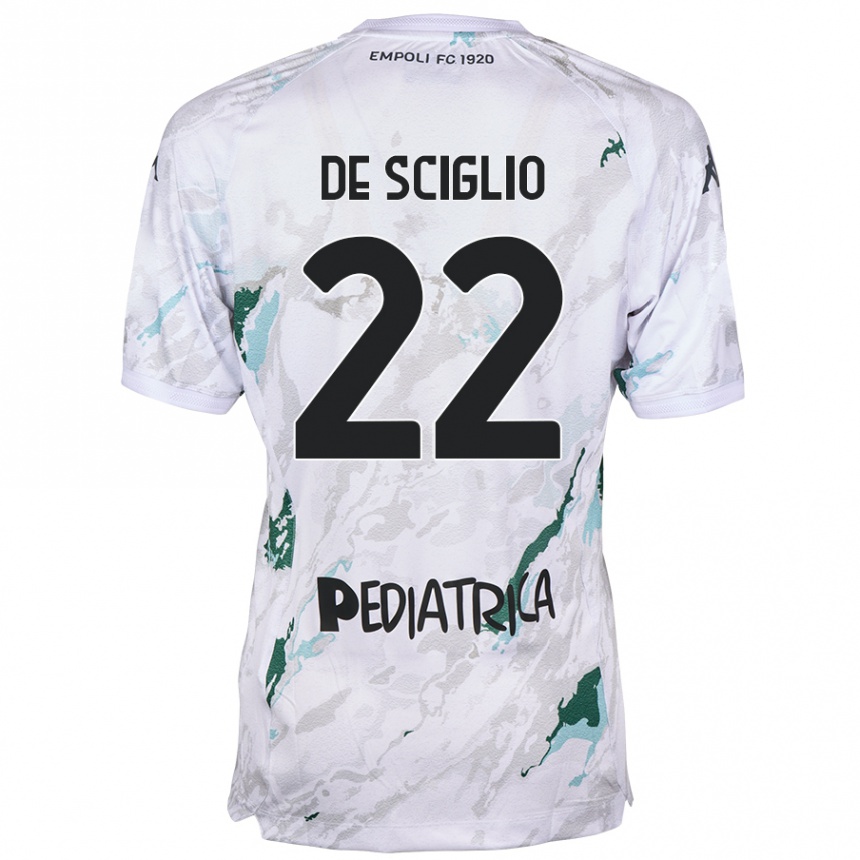 Niño Fútbol Camiseta Mattia De Sciglio #22 Gris 2ª Equipación 2024/25