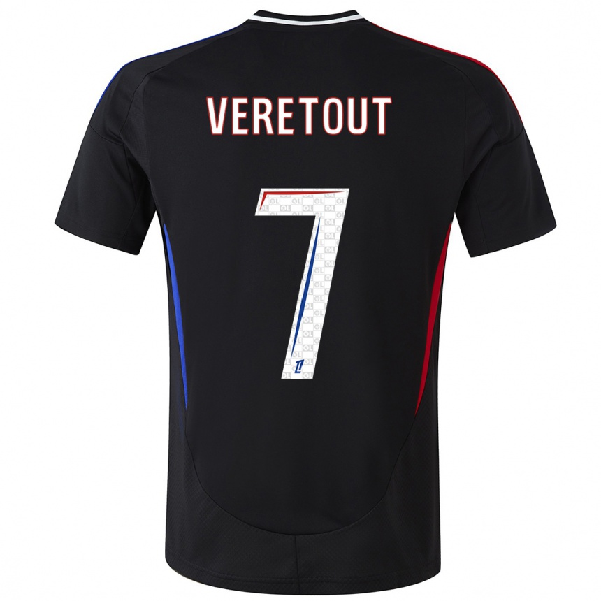 Niño Fútbol Camiseta Jordan Veretout #7 Negro 2ª Equipación 2024/25