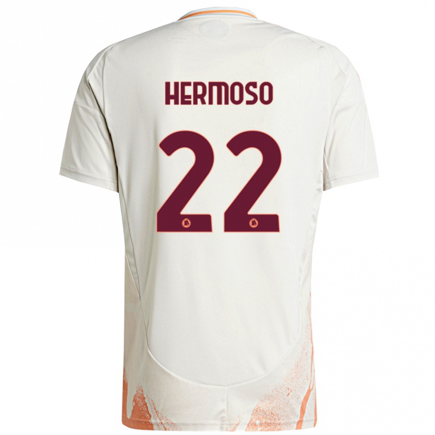 Niño Fútbol Camiseta Mario Hermoso #22 Crema Blanco Naranja 2ª Equipación 2024/25