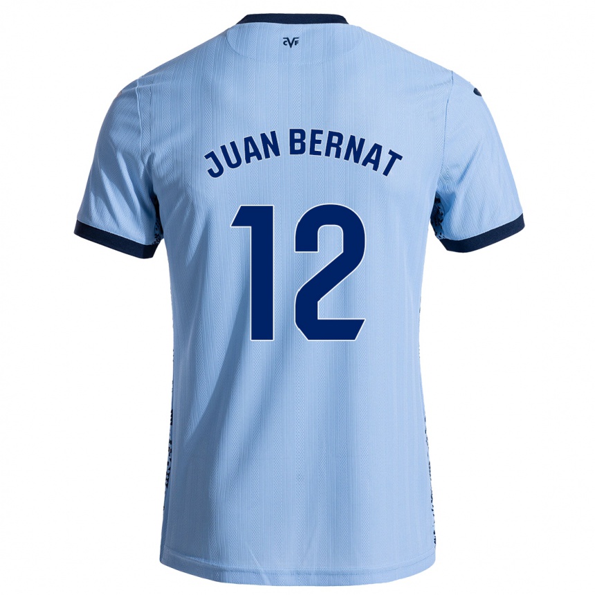 Niño Fútbol Camiseta Juan Bernat #12 Azul Cielo 2ª Equipación 2024/25