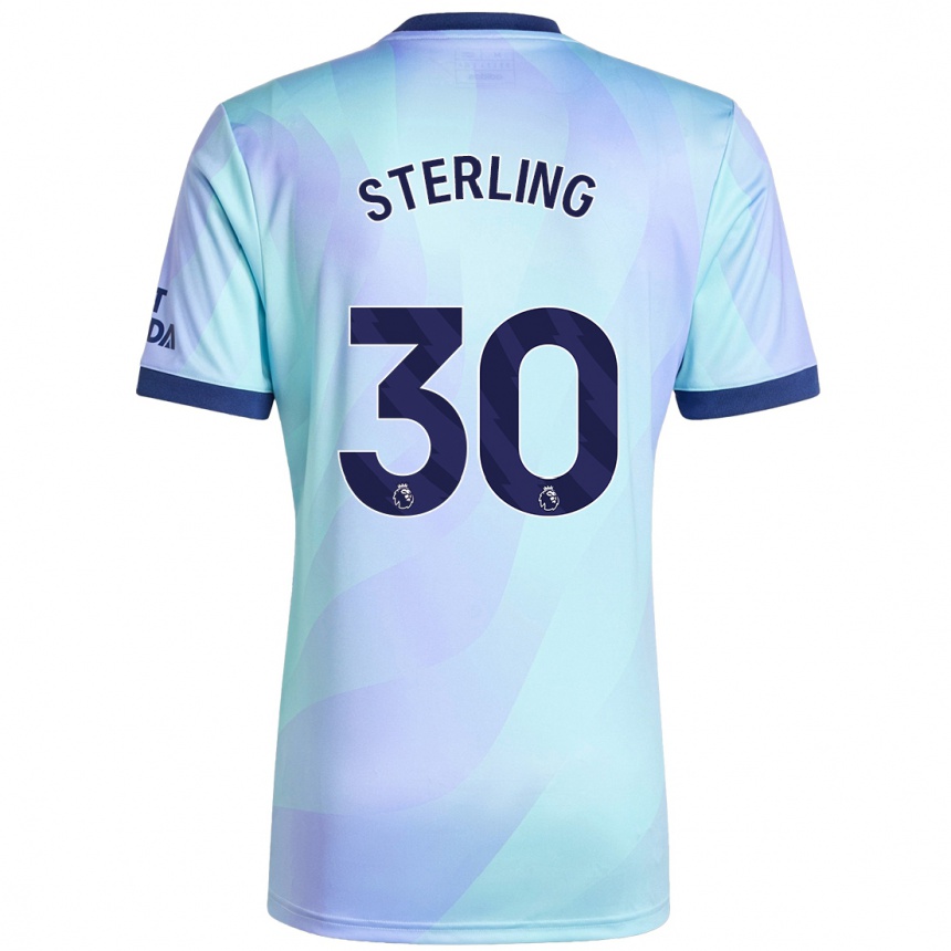 Niño Fútbol Camiseta Raheem Sterling #30 Agua Equipación Tercera 2024/25