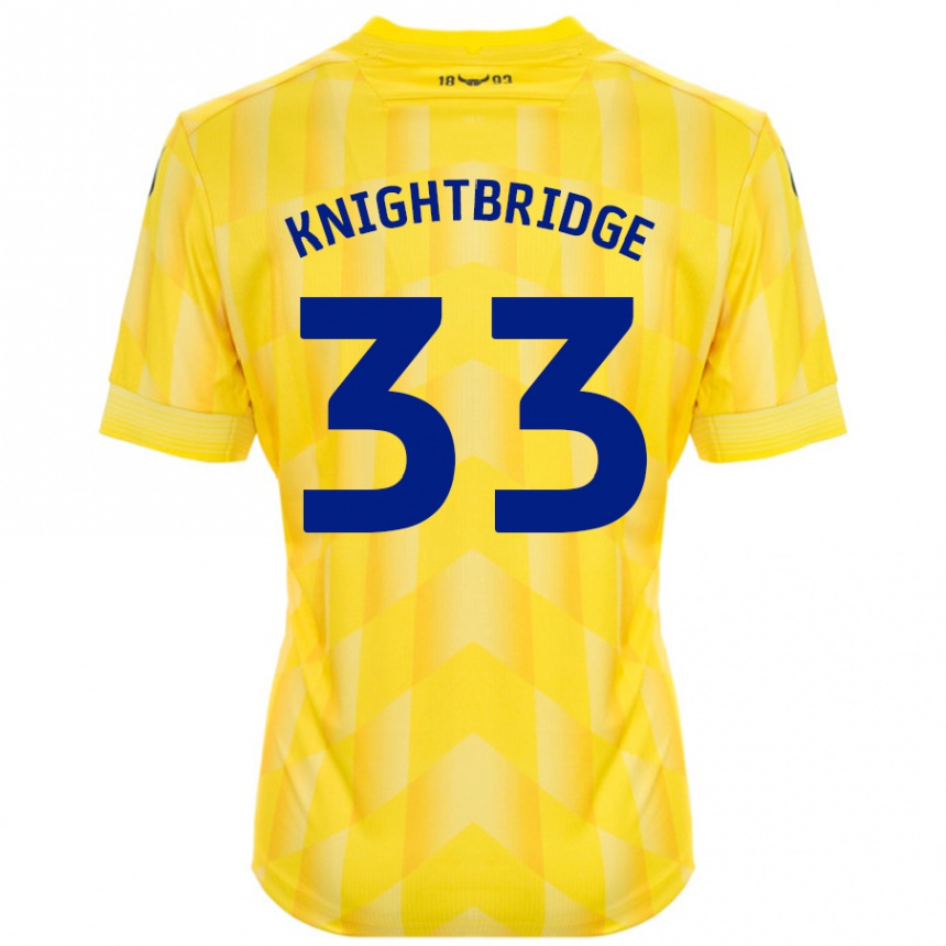 Niño Fútbol Camiseta Jacob Knightbridge #33 Amarillo 1ª Equipación 2024/25