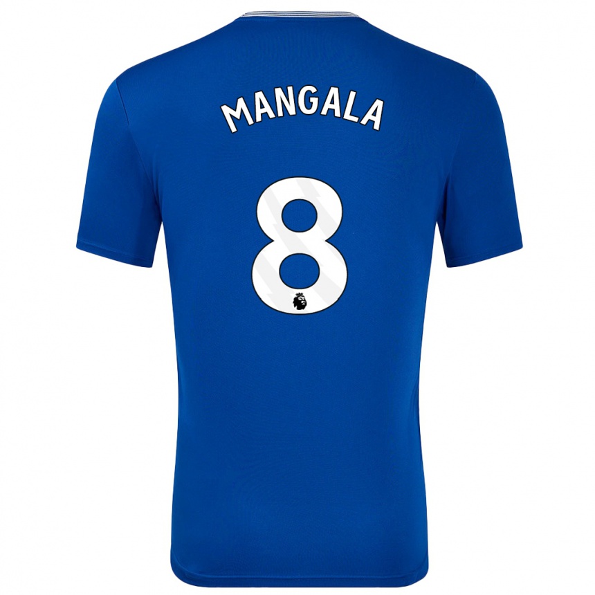 Niño Fútbol Camiseta Orel Mangala #8 Azul Con 1ª Equipación 2024/25