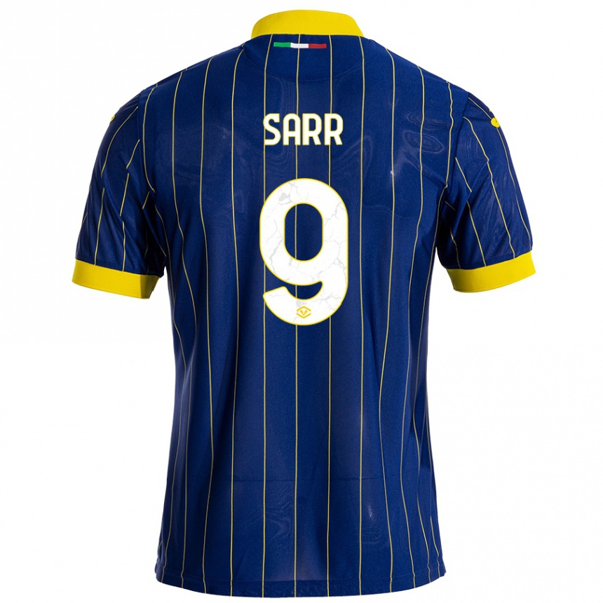 Niño Fútbol Camiseta Amin Sarr #9 Azul Amarillo 1ª Equipación 2024/25