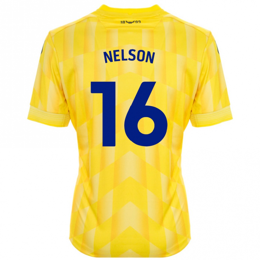 Niño Fútbol Camiseta Ben Nelson #16 Amarillo 1ª Equipación 2024/25