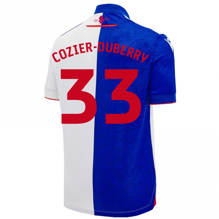 Niño Fútbol Camiseta Amario Cozier-Duberry #33 Azul Cielo Blanco 1ª Equipación 2024/25