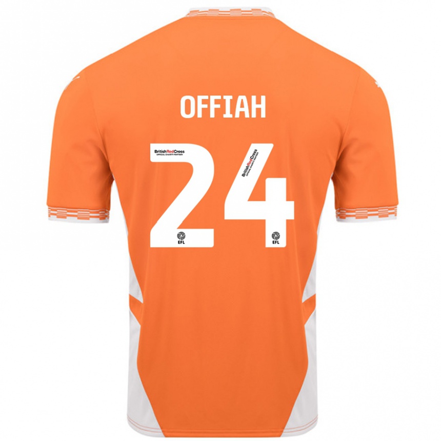 Niño Fútbol Camiseta Odel Offiah #24 Naranja Blanco 1ª Equipación 2024/25