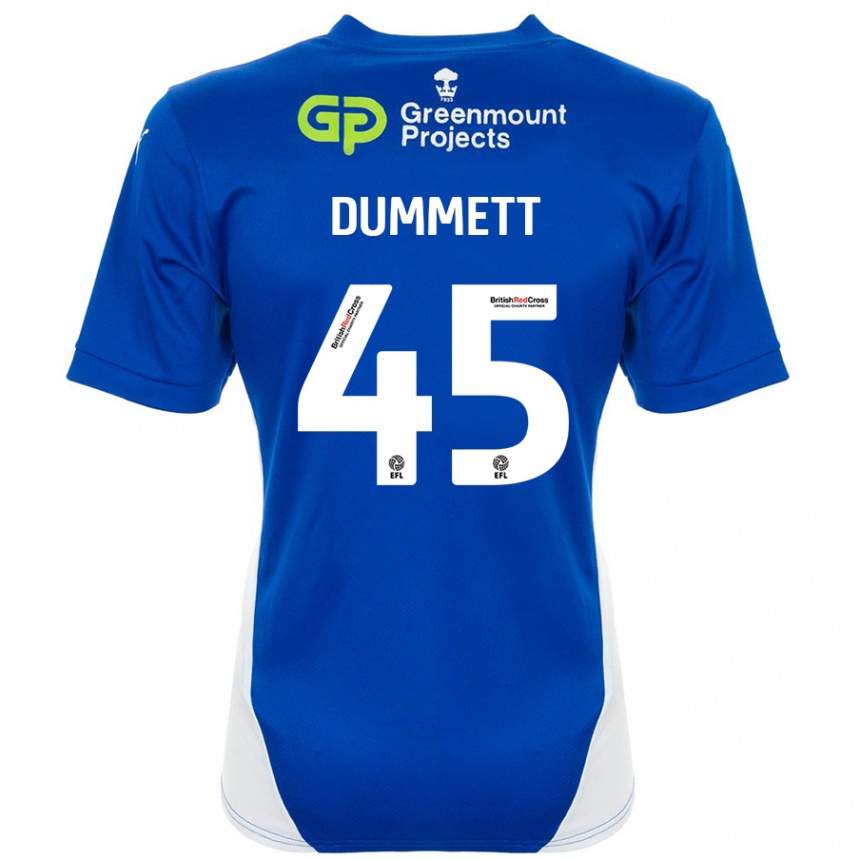 Niño Fútbol Camiseta Paul Dummett #45 Azul Blanco 1ª Equipación 2024/25