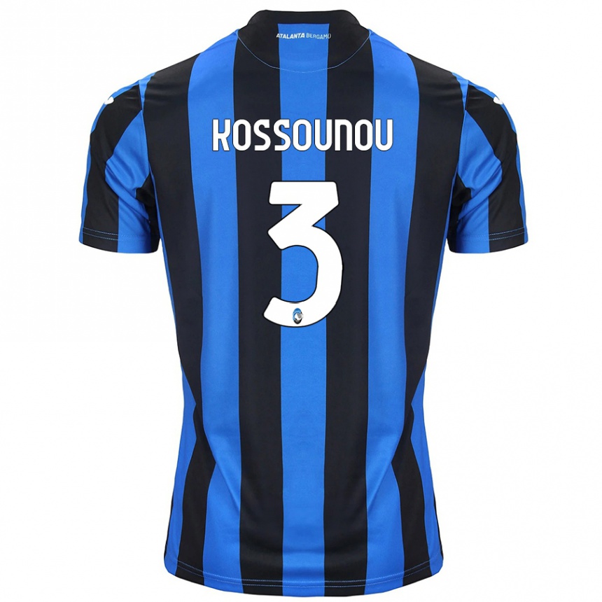 Niño Fútbol Camiseta Odilon Kossounou #3 Azul Negro 1ª Equipación 2024/25