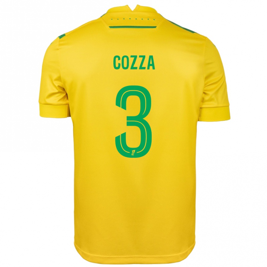 Niño Fútbol Camiseta Nicolas Cozza #3 Amarillo Verde 1ª Equipación 2024/25