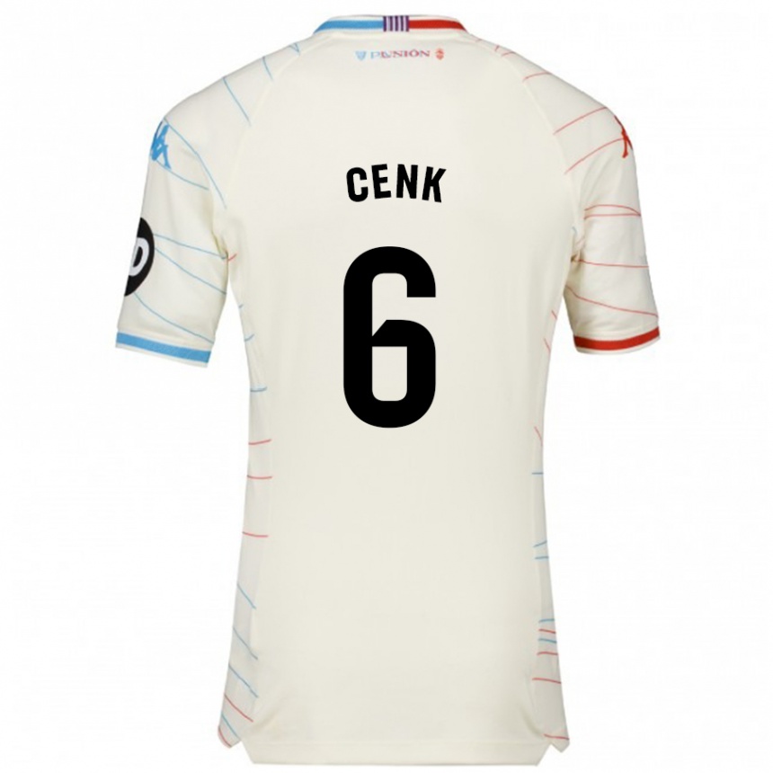 Niño Fútbol Camiseta Cenk Ozkacar #6 Blanco Rojo Azul 2ª Equipación 2024/25