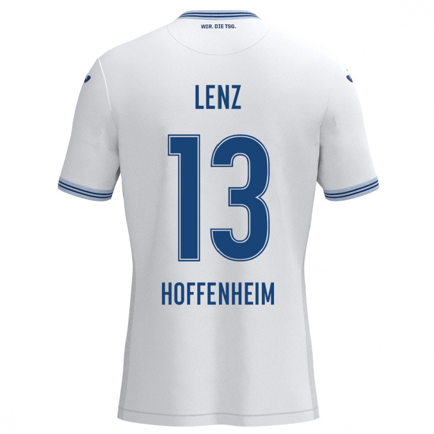 Niño Fútbol Camiseta Christopher Lenz #13 Blanco Azul 2ª Equipación 2024/25