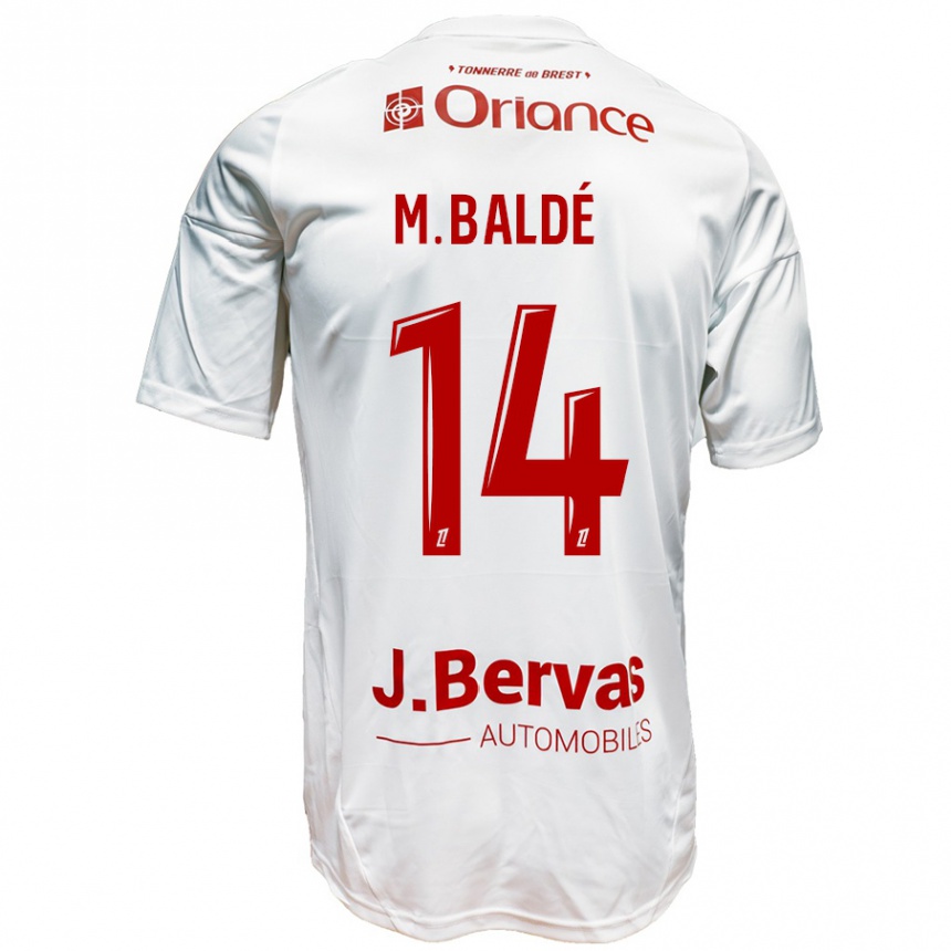 Niño Fútbol Camiseta Mama Baldé #14 Blanco Rojo 2ª Equipación 2024/25