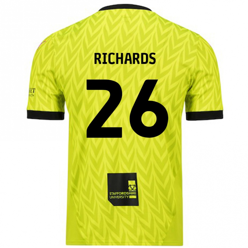 Niño Fútbol Camiseta Rico Richards #26 Verde Fluorescente 2ª Equipación 2024/25