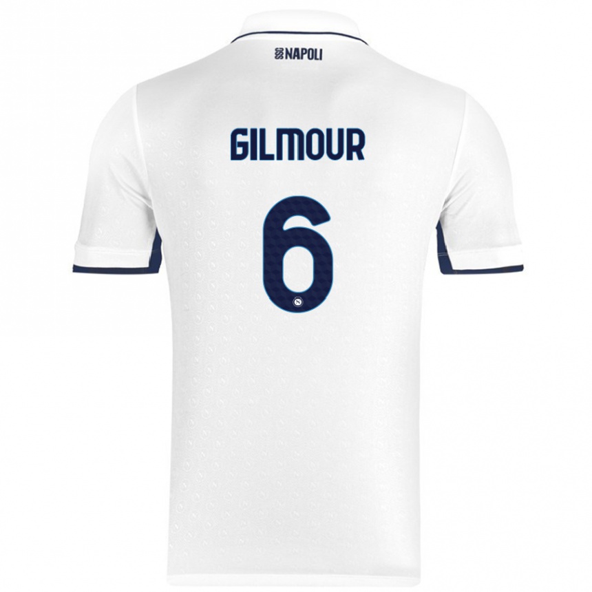 Niño Fútbol Camiseta Billy Gilmour #6 Blanco Azul Real 2ª Equipación 2024/25