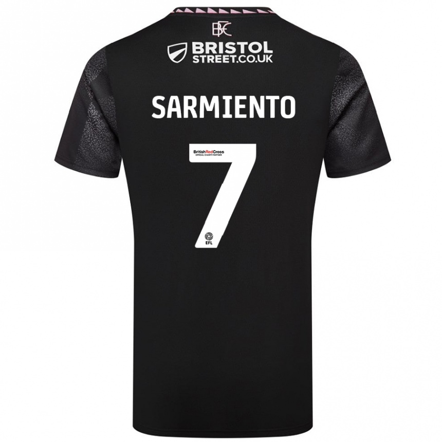 Niño Fútbol Camiseta Jeremy Sarmiento #7 Negro 2ª Equipación 2024/25