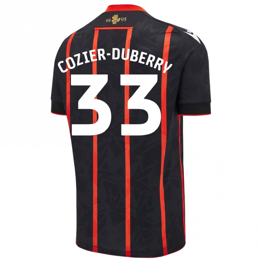 Niño Fútbol Camiseta Amario Cozier-Duberry #33 Negro Rojo 2ª Equipación 2024/25