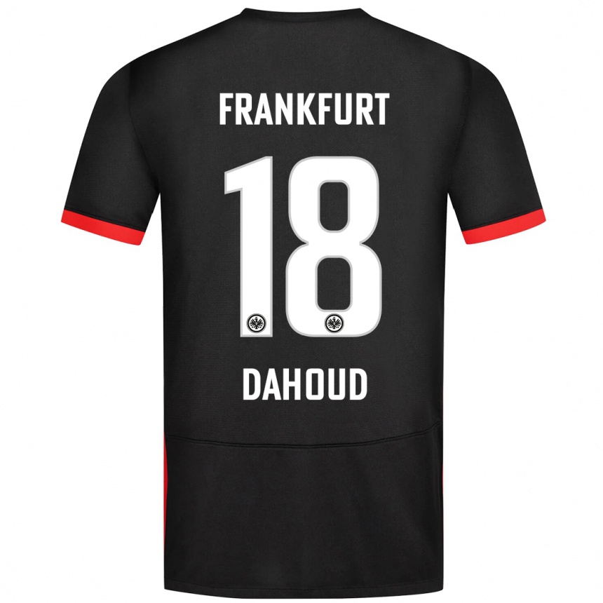 Niño Fútbol Camiseta Mahmoud Dahoud #18 Negro 2ª Equipación 2024/25