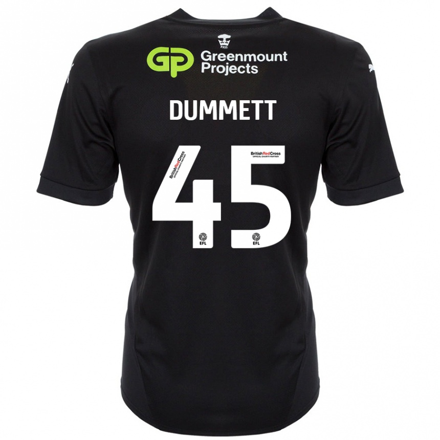 Niño Fútbol Camiseta Paul Dummett #45 Negro 2ª Equipación 2024/25