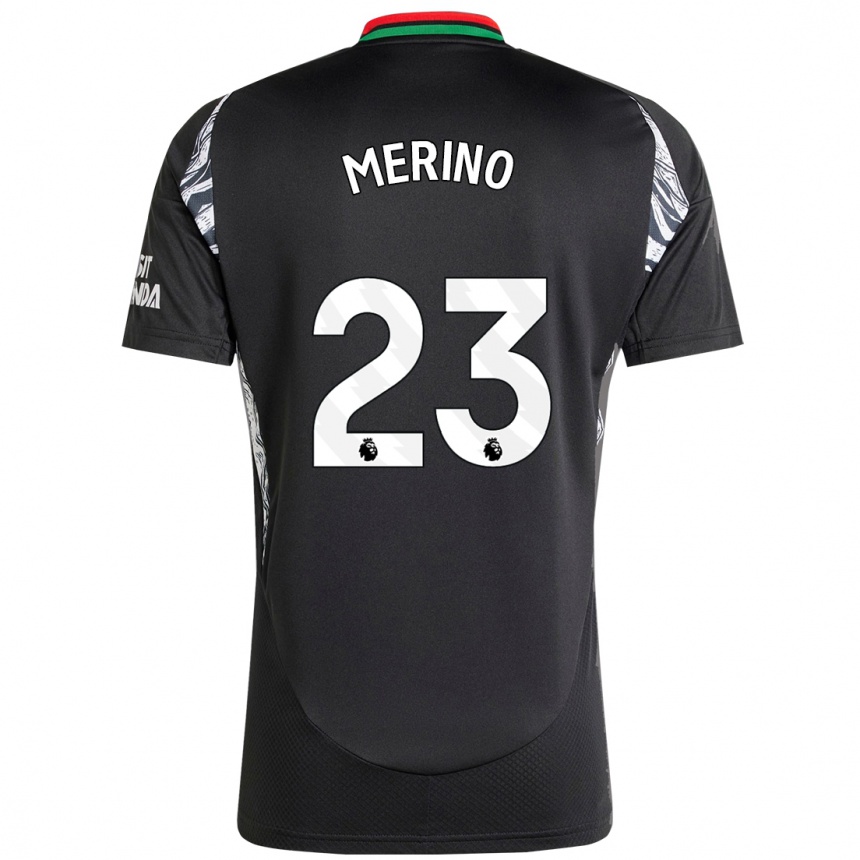 Niño Fútbol Camiseta Mikel Merino #23 Negro 2ª Equipación 2024/25