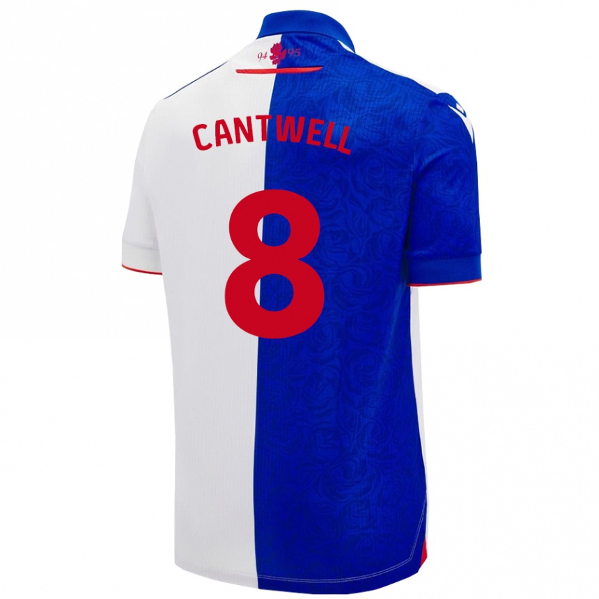 Niño Fútbol Camiseta Todd Cantwell #8 Azul Cielo Blanco 1ª Equipación 2024/25