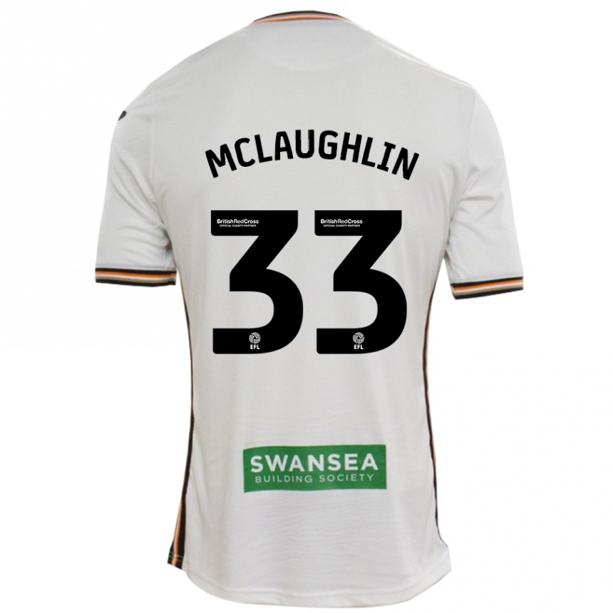 Niño Fútbol Camiseta Jon Mclaughlin #33 Blanco 1ª Equipación 2024/25