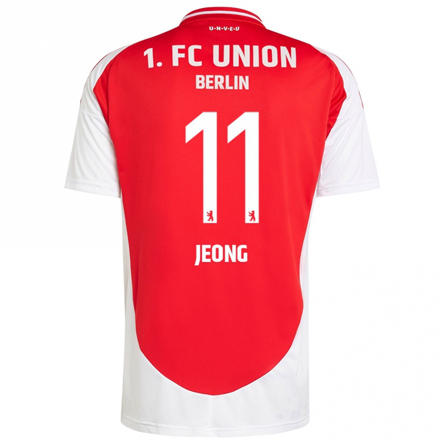 Niño Fútbol Camiseta Woo-Yeong Jeong #11 Rojo Blanco 1ª Equipación 2024/25