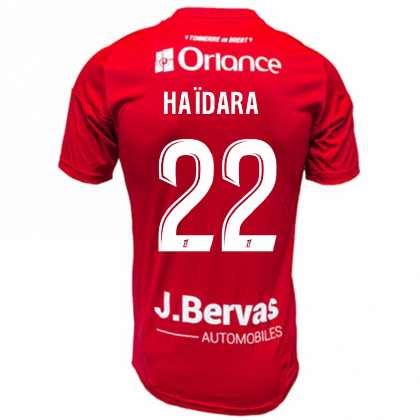 Niño Fútbol Camiseta Massadio Haidara #22 Rojo Blanco 1ª Equipación 2024/25