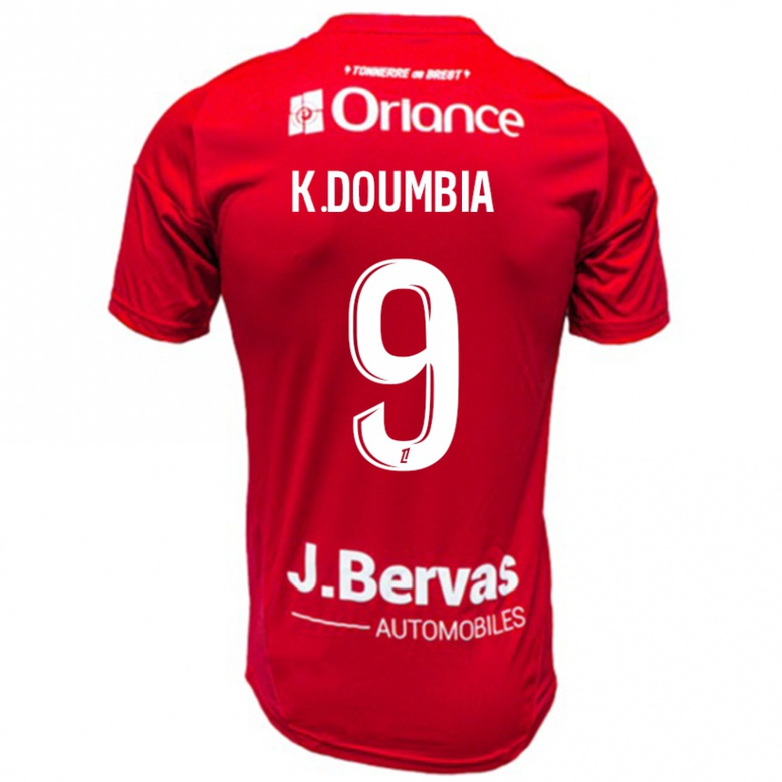 Niño Fútbol Camiseta Kamory Doumbia #9 Rojo Blanco 1ª Equipación 2024/25