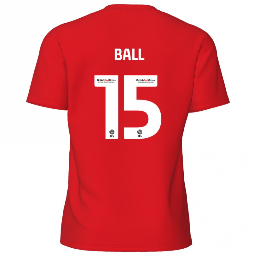 Niño Fútbol Camiseta Dominic Ball #15 Rojo 1ª Equipación 2024/25