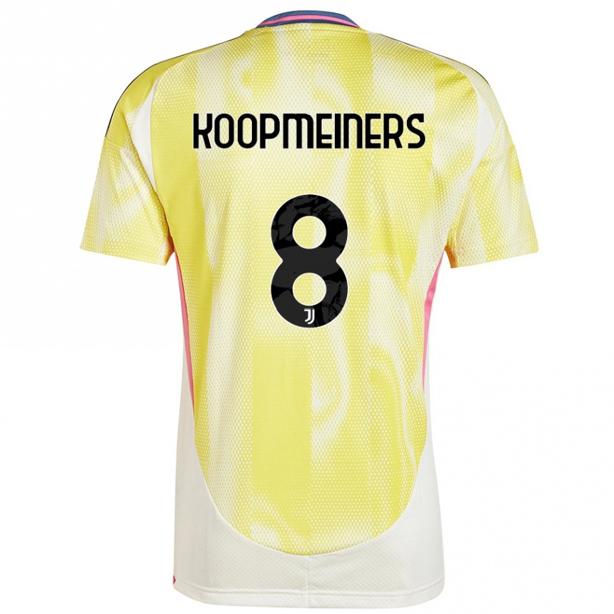 Niño Fútbol Camiseta Teun Koopmeiners #8 Amarillo Solar 2ª Equipación 2024/25