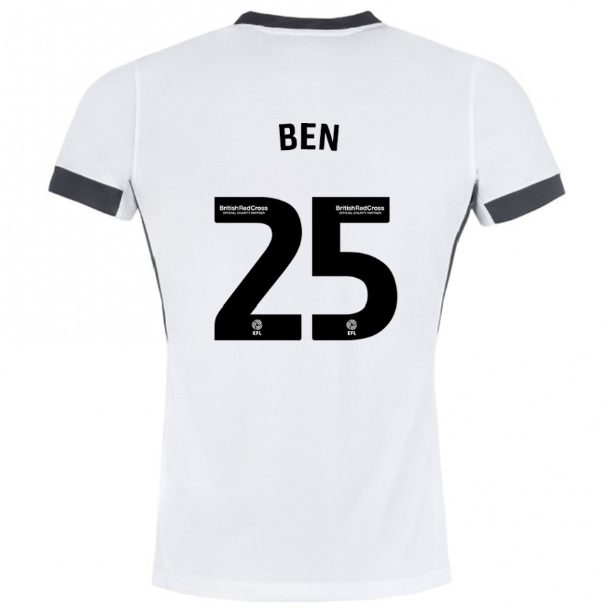 Niño Fútbol Camiseta Ben Davies #25 Blanco Negro 2ª Equipación 2024/25