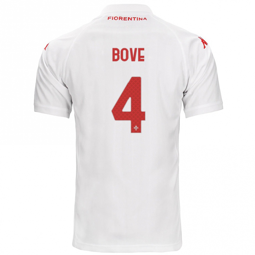 Niño Fútbol Camiseta Edoardo Bove #4 Blanco 2ª Equipación 2024/25