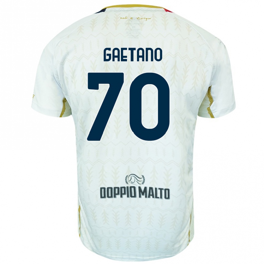 Niño Fútbol Camiseta Gianluca Gaetano #70 Blanco 2ª Equipación 2024/25