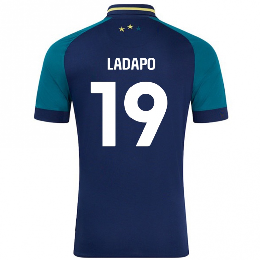 Niño Fútbol Camiseta Freddie Ladapo #19 Azul Marino Verde Oscuro 2ª Equipación 2024/25