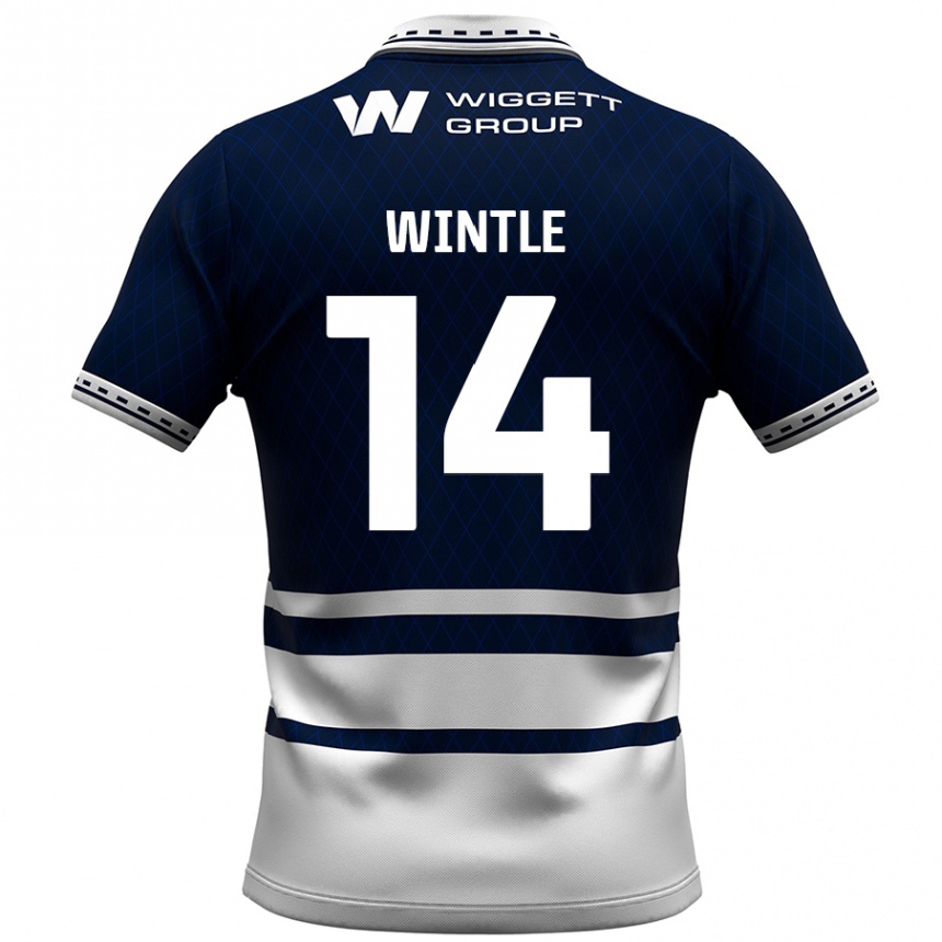 Niño Fútbol Camiseta Ryan Wintle #14 Azul Marino Blanco 1ª Equipación 2024/25