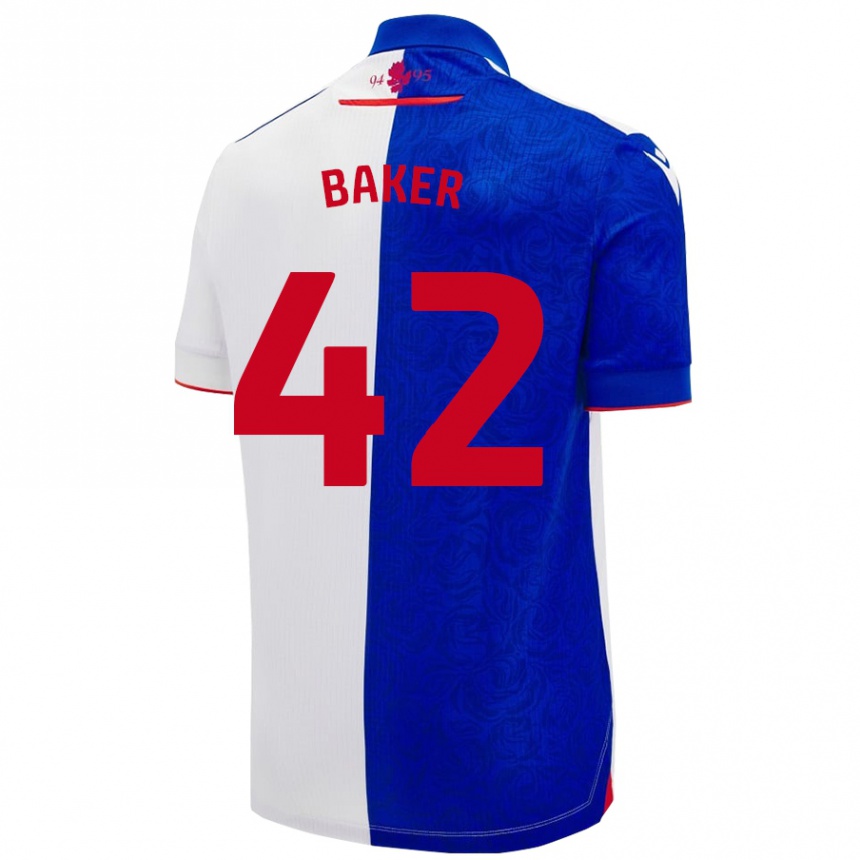 Niño Fútbol Camiseta Lewis Baker #42 Azul Cielo Blanco 1ª Equipación 2024/25