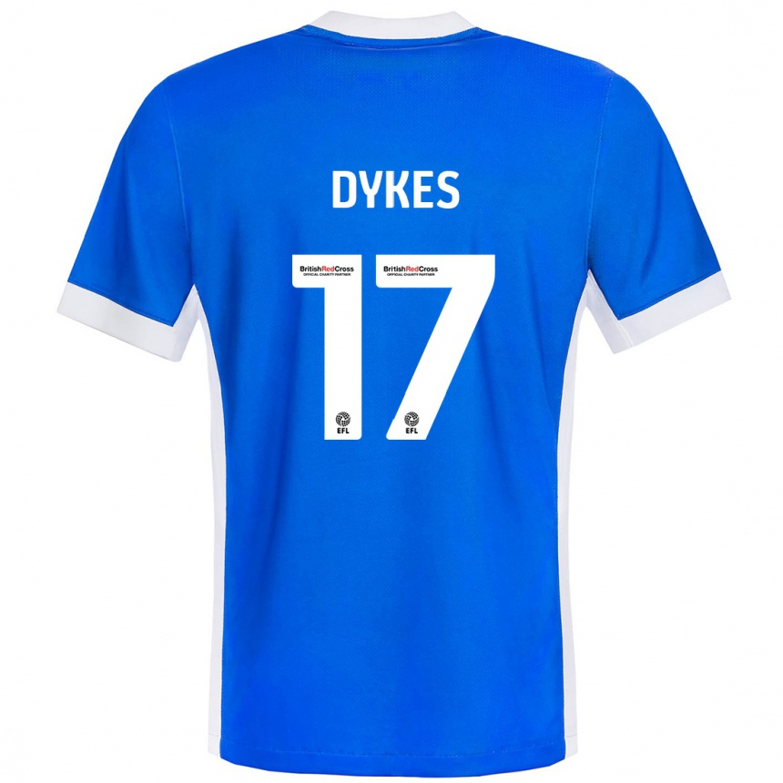 Niño Fútbol Camiseta Lyndon Dykes #17 Azul Blanco 1ª Equipación 2024/25