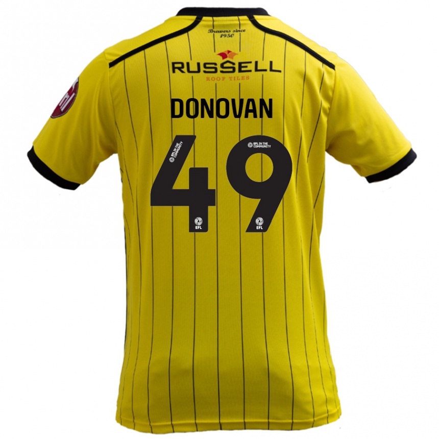 Niño Fútbol Camiseta Romelle Donovan #49 Amarillo 1ª Equipación 2024/25