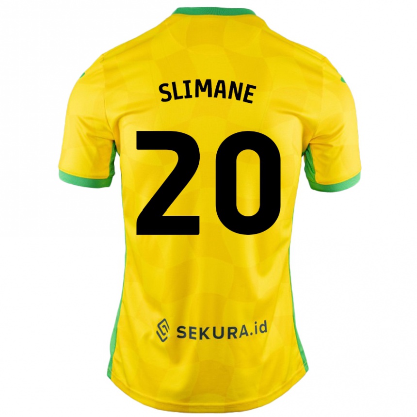 Niño Fútbol Camiseta Anis Slimane #20 Amarillo Verde 1ª Equipación 2024/25