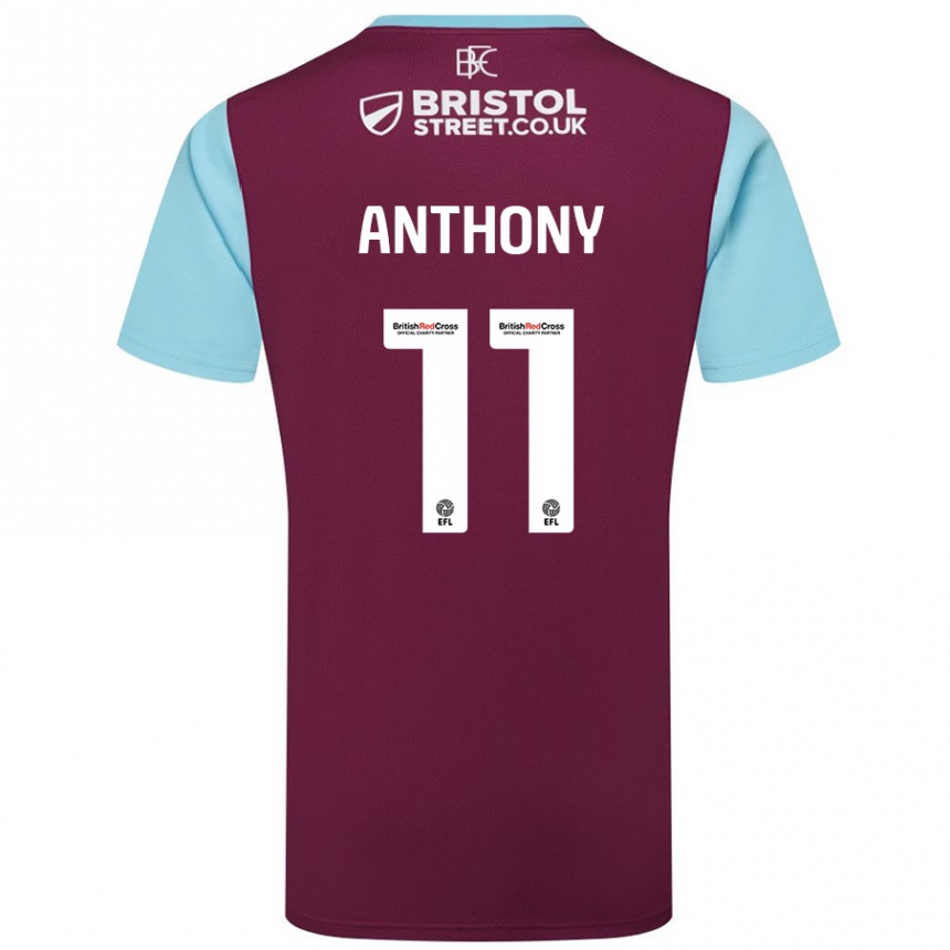 Niño Fútbol Camiseta Jaidon Anthony #11 Borgoña Azul Cielo 1ª Equipación 2024/25