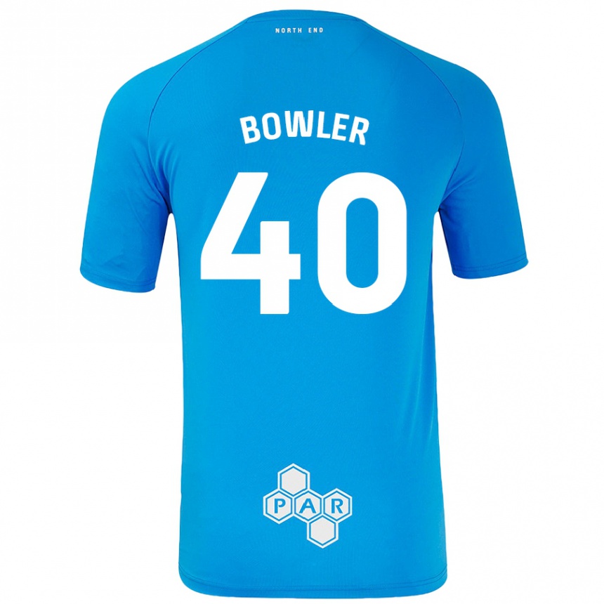 Niño Fútbol Camiseta Josh Bowler #40 Azul Cielo 2ª Equipación 2024/25