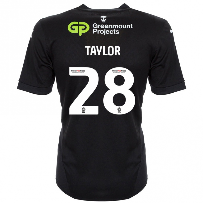 Niño Fútbol Camiseta Dale Taylor #28 Negro 2ª Equipación 2024/25