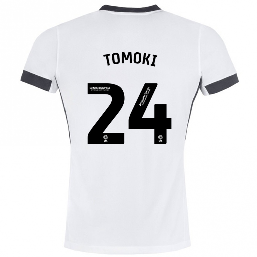 Niño Fútbol Camiseta Tomoki Iwata #24 Blanco Negro 2ª Equipación 2024/25