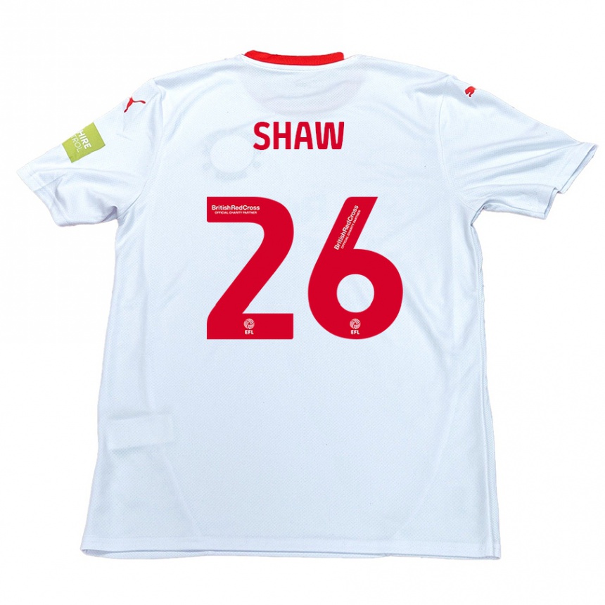 Niño Fútbol Camiseta Liam Shaw #26 Blanco 2ª Equipación 2024/25