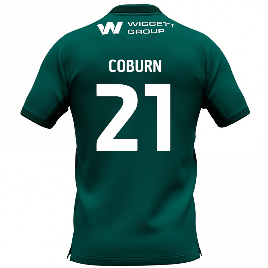 Niño Fútbol Camiseta Josh Coburn #21 Verde 2ª Equipación 2024/25